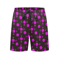 5555 Pink Men's Mid-Length Beach Shorts