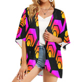 Hex Black Women's Kimono Chiffon Cover Up