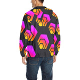 Hex Black Tapered Men's All Over Print Quilted Windbreaker