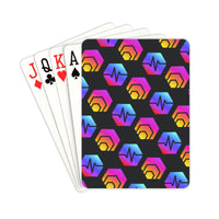 Hex Pulse Combo Black Custom Poker Card 2.5"x3.5"