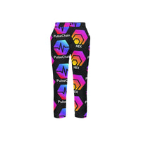 Hex Pulse TEXT Black Men's All Over Print Casual Trousers