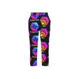 Hex Pulse TEXT Black Men's All Over Print Casual Trousers