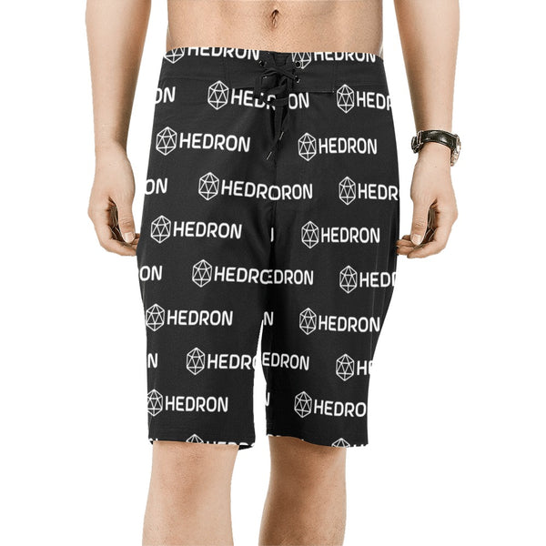 Hedron Combo White Men's All Over Print Beach Shorts