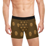 Hex Brown & Tan Men's All Over Print Boxer Briefs with Inner Pocket