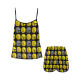 IM ALL 3 BLK Women's Spaghetti Strap Cami Short Pajama Set