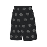 Hex Black & Grey All Over Print Basketball Shorts With Pockets