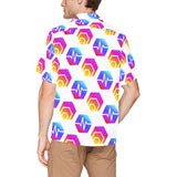 Hex Pulse Combo Men's All Over Print Hawaiian Shirt With Chest Pocket