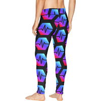 Pulse Black Men's All Over Print Leggings