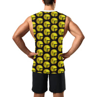 Time 3D 2 BLK Men's Open Sides Workout Tank Top