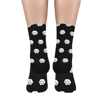 Hex White Black Sublimated Crew Socks (3 Packs)