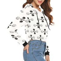 Hex Dot Com Women's All Over Print Cropped Hoodie