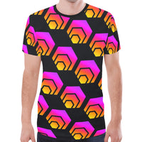 Hex Black Men's All Over Print Mesh T-shirt