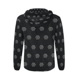 Hex Black & Grey Men's All Over Print Full Zip Hoodie