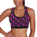 5555 Pink Women's All Over Print Sports Bra