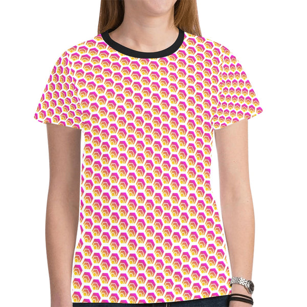 Hex Small Women's All Over Print Mesh Cloth T-shirt