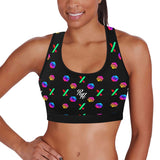 RH HPX White Women's All Over Print Sports Bra