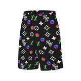 RH HPX Color White All Over Print Basketball Shorts With Pockets