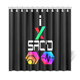 I Sac'd Stacked Shower Curtain 72"x72"