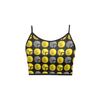 IM ALL 3 BLK Women's Spaghetti Strap Crop Top