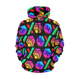 HPXdotCOM Black Women's All Over Print Hoodie