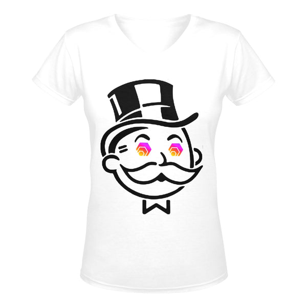 Hex Face V-neck Women's T-shirt