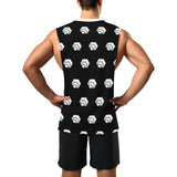 Hex White Black Men's Open Sides Workout Tank Top