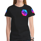 Pulse Logo Women's All Over Print Mesh Cloth T-shirt