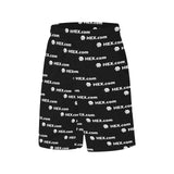 HEXdotcom Combo White All Over Print Basketball Shorts With Pockets