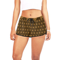 Hex Brown & Tan Women's All Over Print Casual Shorts