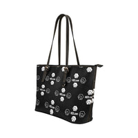Hex Dot Com White Leather Tote Bag