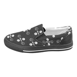 Hex Dot Com White Men's Slip-on Canvas Shoes