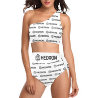 Hedron Combo Women's One Shoulder Bikini Set