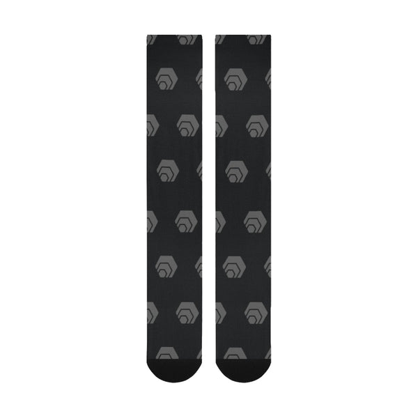 Hex Black & Grey Over-The-Calf Socks