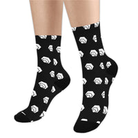 Hex White Black Sublimated Crew Socks (3 Packs)