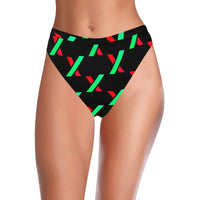 PulseX Black High-Waisted High-Cut Bikini Bottom