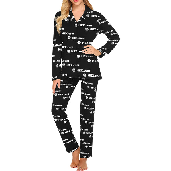 HEXdotcom Combo White Women's Long Pajama Set
