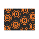 Bitcoin Black & Orange Area Rug 7' x 5'