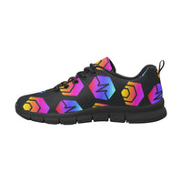 Hex Pulse Combo Black Men's Breathable Sneakers - Crypto Wearz