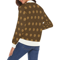 Hex Brown & Tan Women's All Over Print Casual Jacket