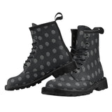 Hex Black & Grey Men's PU Leather Martens Boots