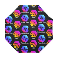 Hex Pulse TEXT Black Anti-UV Automatic Umbrella (Outside Printing)
