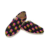 Hex Color Dot Com Black Women's Canvas Slip-On Shoes