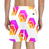 Hex Tapered Men's Mid-Length Beach Shorts