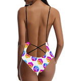 Hex Pulse Combo Women's Lacing Backless One-Piece Swimsuit - Crypto Wearz