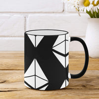 Ethereums Black Custom Ceramic Mug With Colored Rim and Handle (11oz)