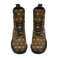 Hex Brown & Tan Women's PU Leather Martens Boots