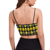 IM ALL 3 BLK Women's Spaghetti Strap Crop Top