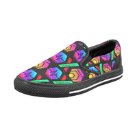 HPXdotCOM Black Slip-on Canvas Women's Shoes