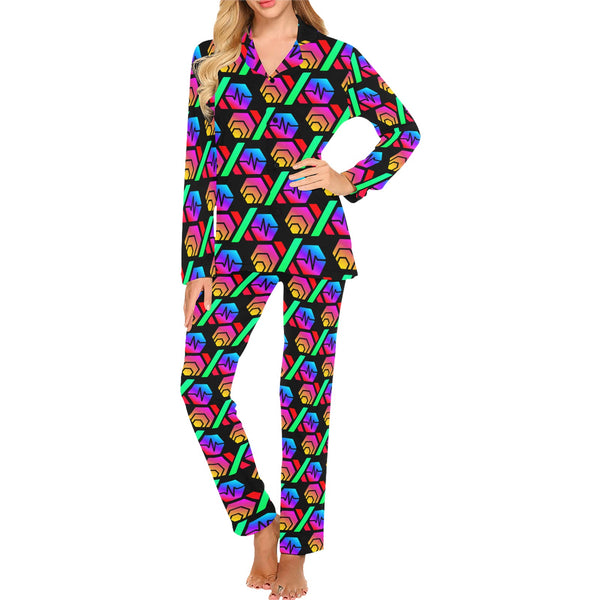 Hex PulseX Pulse Black Women's Long Pajama Set