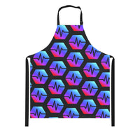 Pulse Black All Over Print Adjustable Apron for Men